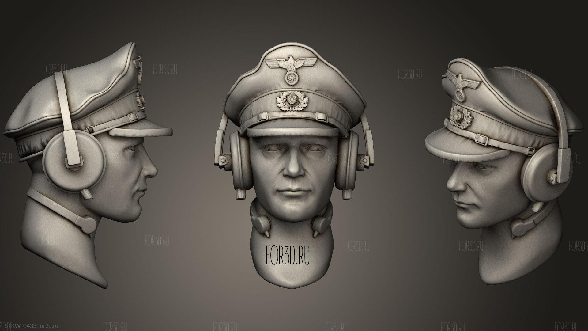 Heads German Soldiers3 3d Stl Model For Cnc 